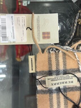 Burberry Classic Check Scarf Style 2454453 Beige Nova Check Wool Unisex NWT